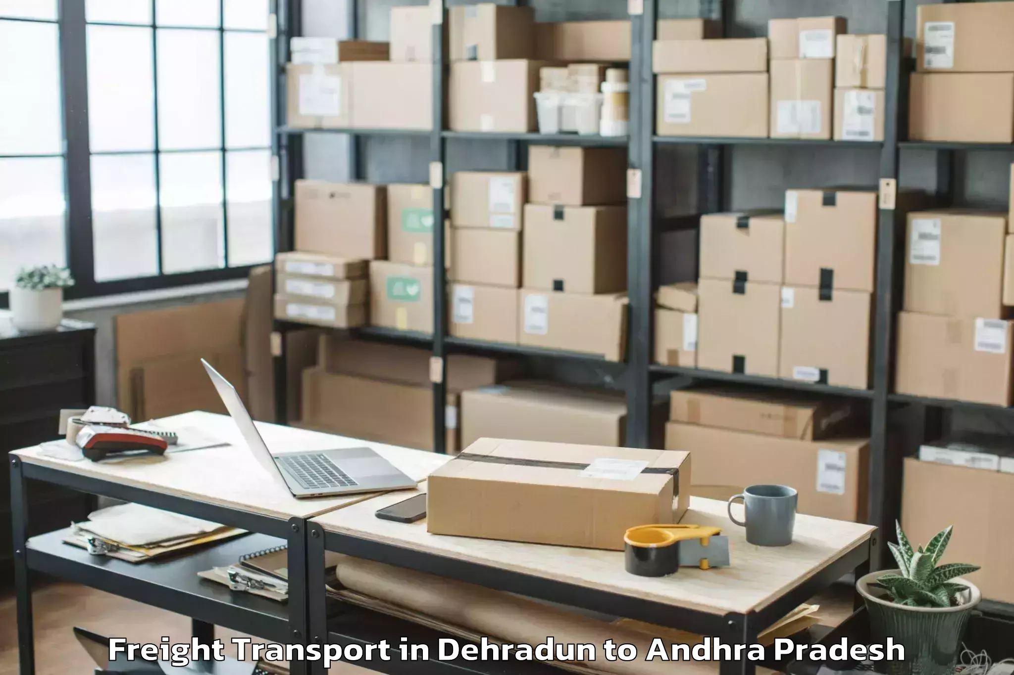 Affordable Dehradun to Duvvur Freight Transport